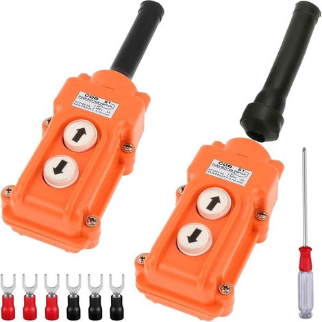 COB61 Interrupteur haut/bas étanche à la pluie, bouton-poussoir pour grue suspendue, station de commande à distance pour remorque basculante, contrôleur de treuil momentané (1/5)