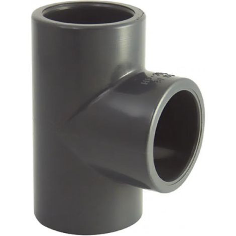 T de presión de PVC 90° diámetro 63 mm, 16 bares