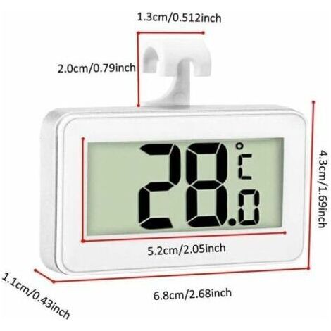 NALOOKAMIC 3X Thermomètre de Réfrigérateur Thermomètre Numérique Congélateur Thermomètre Refrigerateur Chambre Thermomètre Congélateur Imperméable avec Écran LCD (1/4)