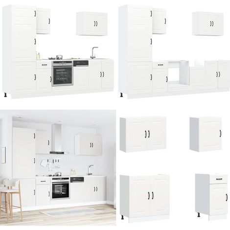 vidaXL 7-tlg. Küchenschrank-Set Kalmar Weiß Holzwerkstoff (1/5)