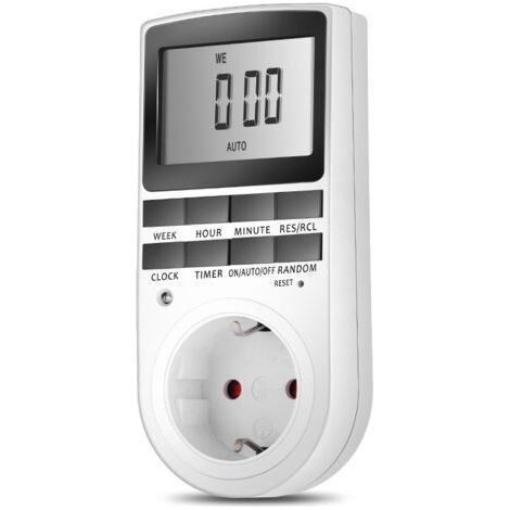 Prise Programmable Digitale Minuterie Numérique Hebdomadaire, Écran LCD, Économie d'Énergie (1 Pack) (1/5)