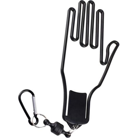 Porte-moufles de Rangement et Présentation en Plastique Noir Clip pour Corde à Linge ou Paquet, Forme de Paume, Adapté aux Moufles Athlétiques (1/5)