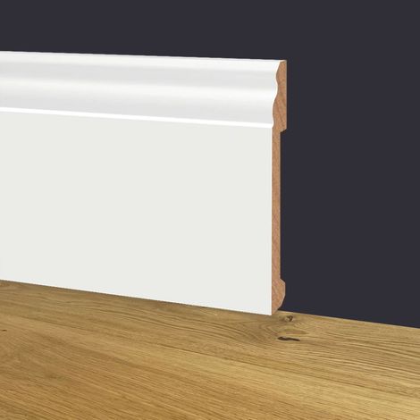 Battiscopa DUCALE in POLIMERI EqualWood HI-TEC 170x14mm - BIANCO (prezzo al metro)