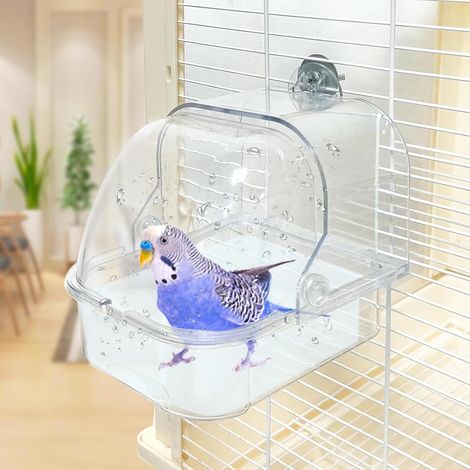 Vogelbad pour Käfig, Hängende Vogelbad Spielzeug Sittich Käfig pour Kleine Vögel Kanarische Wellensittiche Papageien (1/5)