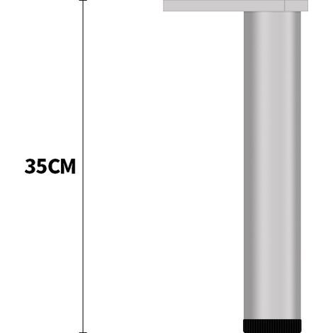 TAISHENGDA-Pieds de meuble réglables en aluminium, pieds pour meuble cuisine salle de bain hauteur 35 cm,paquet de 4 pièces (1/5)