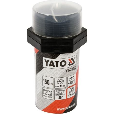 Yato Cinta de Sellado para Roscas 150m, cinta de sellado para roscas, bloqueo y sellado rápido, resistente a -20°C a 130°C, compatible con agua potable (1/4)