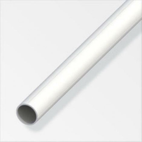ALFER - 1mt - PROFILO TUBOLARE TONDO CONSCALANATURE UNICHE IN PLASTICA RESISTENTE - 11,5X1,5MM - COLORE BIANCO (1/2)