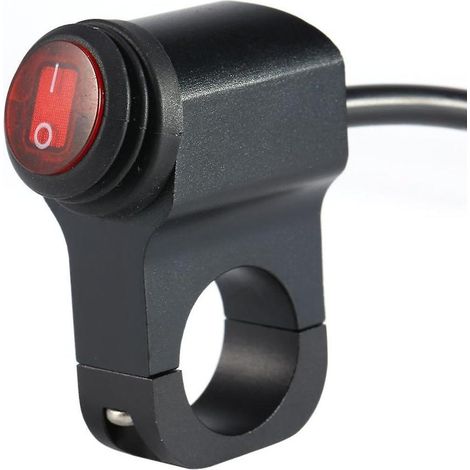 Phare antibrouillard/projecteur étanche noir pour moto, avec interrupteur marche/arrêt, 12 V, 2 A (1/5)