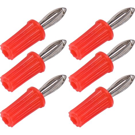 100 Stück Bananenstecker 4 mm, ABS, vernickeltes Messing, hochwertige elektrische Verbindungen, rot (1/5)