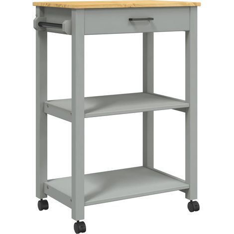 Chariot de cuisine MONZA 60x40x90 bois massif de pin (1/5)