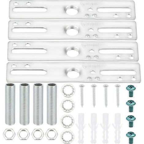 4 Set Kit de Support de Montage pour Luminaire de 4 Pouces Kit de Barres Transversales pour Luminaire de Plafond Support de Montage Universel pour Barre Transversale D'Éclairage (1/5)