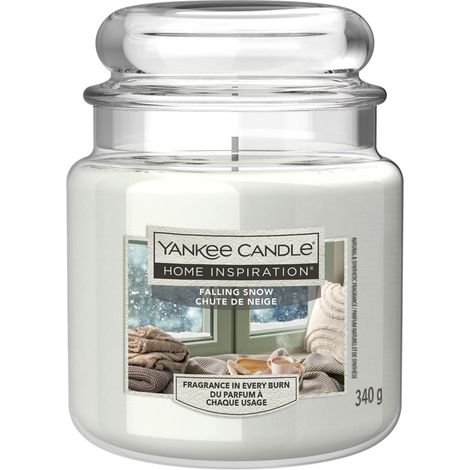 Yankee Candle Duftkerze Mittleres Glas Falling Snow 340 g weiß