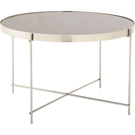 Premier Housewares Allure Large Grey Mirror Side Table (1/3)