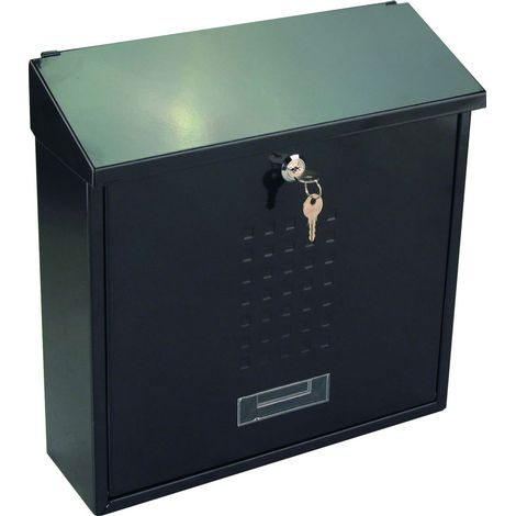 Primaster Briefkasten 360 x 100 x 370 mm inkl Namenschild Wandbriefkasten
