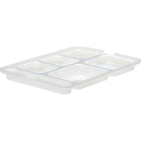 Couvercle pour plateau 10146DCP - 35.6 x 26.5 x 3.4 cm - Translucide - Lot de 24 - Cambro