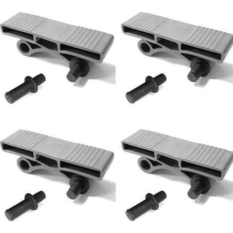 Set mit 4 doppelt aufgehängten 38-mm-Lattenrostträgern – 8 x 11 mm Bolzen für flexible Lattenroste – Schnelle und einfache Montage – Kompatibel mit 38x8 mm Latten (1/4)