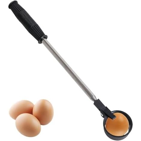 Pince À Œufs En Acier Inoxydable – Longue Extensible (40-195 Cm) Pour Et Noix Dispositif De Collecte Multifonctionnel Poulailler, Poulailler Jardin Outil Robuste L'agricultur Black - (1/5)