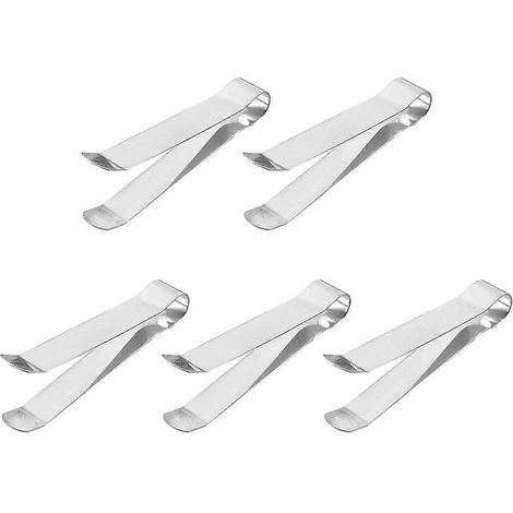 Set mit 5 praktischen Kerzenlöschern mit Dochtclips aus Metall – 11,00 x 1,50 x 0,10 cm – Silber (1/4)