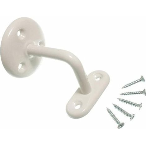 One Stop DIY Lot de 8 supports pour rampe d'escalier en acier Blanc 63 mm