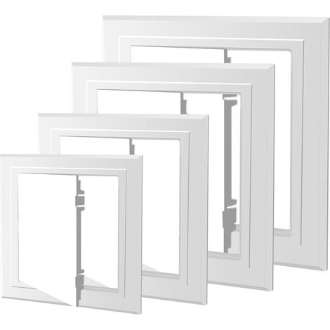 Trappe d'Accès 10x15cm, Hublot d'Inspection en Plastique ABS pour Mur et Plafond, Porte de Maintenance Peignable avec Kit d'Installation (1/5)