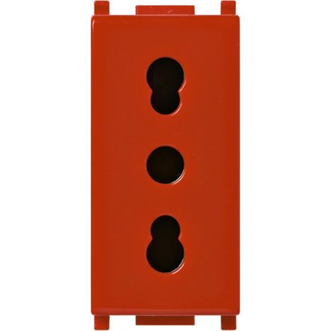 Presa vimar 14203.R plana 2P+T P17/11 rossa