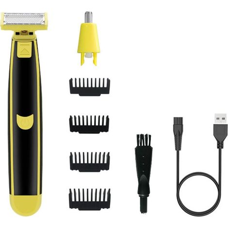 HOXILEELEO - Rasoir électrique pour les hommes du corps du visage de douche humide et sec des rasants rotatifs rotatifs fulllades étanches non glissés USB rechargeables 600mAh Transport (1/5)