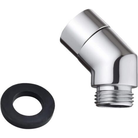 135° Shower Head Adapter Elbow for Shower Hose, Practical Bathroom Accessory, Silver Color (1/5)