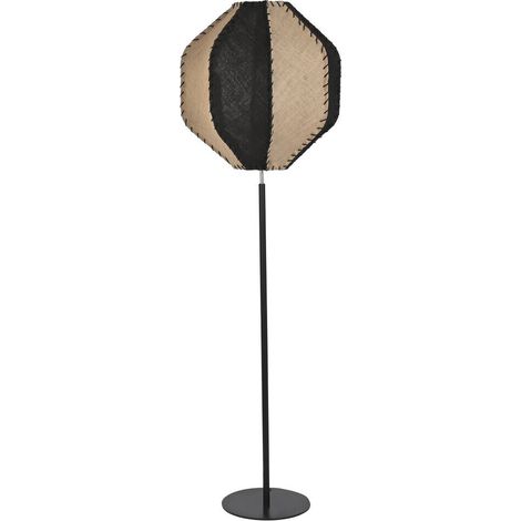 Lampara Pie Yute Hierro 50X50X165 Natural Bicolor (1/5)