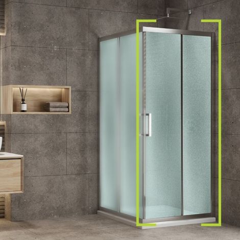 Lato porta box doccia angolare nicchia dafne cristallo 6 mm 140 cm stampato (1/4)