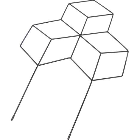 Support métallique pour plantes grimpantes, treillis en fer noir (1/5)