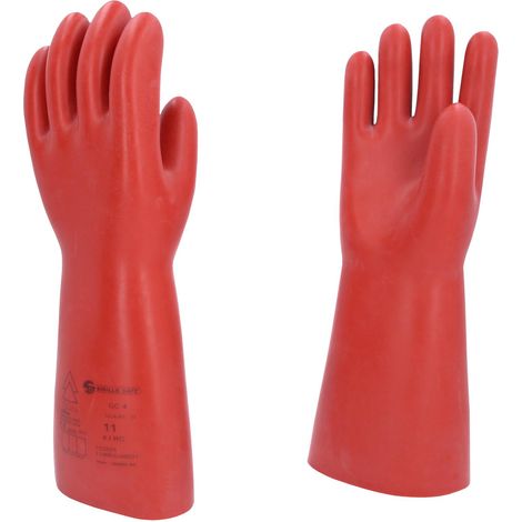 Elektriker-Schutzhandschuh mit mechanischem Schutz, Größe 11, Klasse 4, rot (1/4)