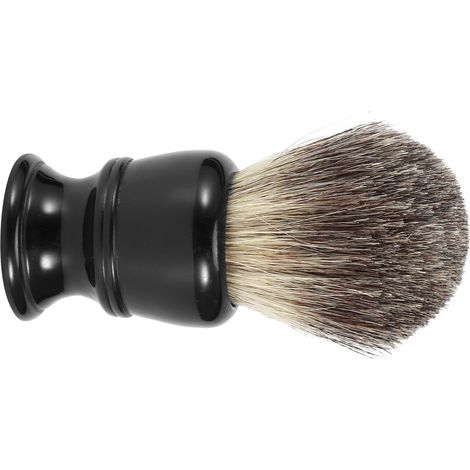 Pinceau de rasage portable, base en résine, pour mousse à raser (1/5)