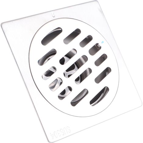 Couvercle de siphon de sol anti-odeur, carré, en acier inoxydable épais, pour salle de bain, douche (Type 2) (1/5)