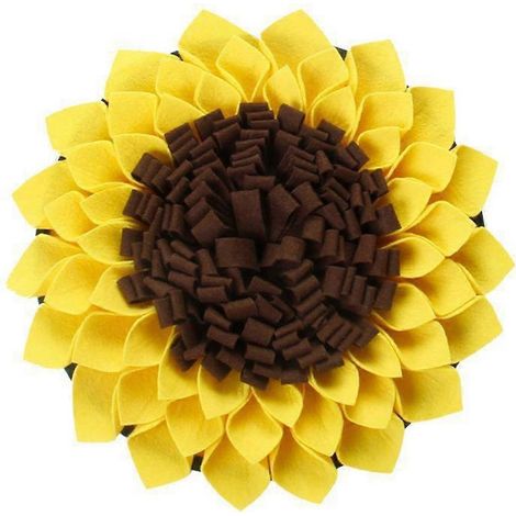 Schnüffelmatte für Haustiere, Sonnenblumen-Puzzlespielzeug für Hunde, Futterverlangsamungsspielzeug für Kleintiere