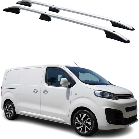 OMAC Barres de Toit longitudinales pour Citroen Jumpy 2016-2024 L1 Aluminium Gris (1/5)