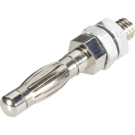 Schnepp EBFKST Fiche banane embase mâle verticale Ø de la broche: 4 mm argent 1 pc(s) (1/3)
