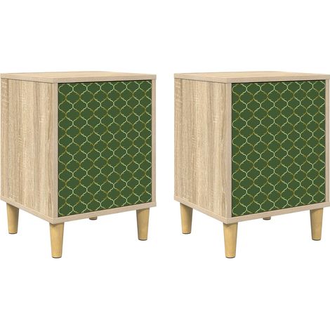 Maison Exclusive - Armadio da Notte GELEEN 2 pz Rovere Sonoma 36 x 33 x 50 cm (1/5)