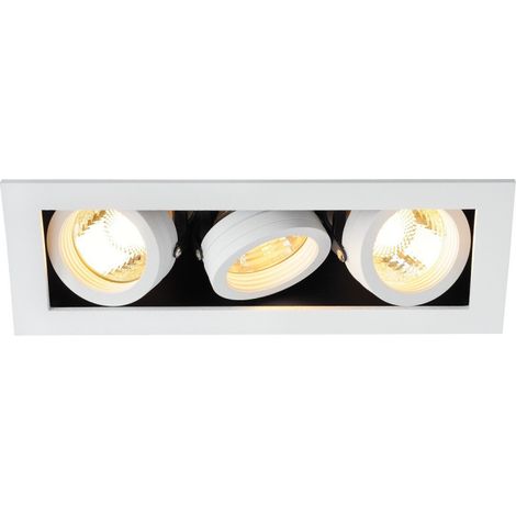 Spot encastré intérieur KADUX triple blanc mat GU10/QPAR51 3x 50W max - SLV - 115531