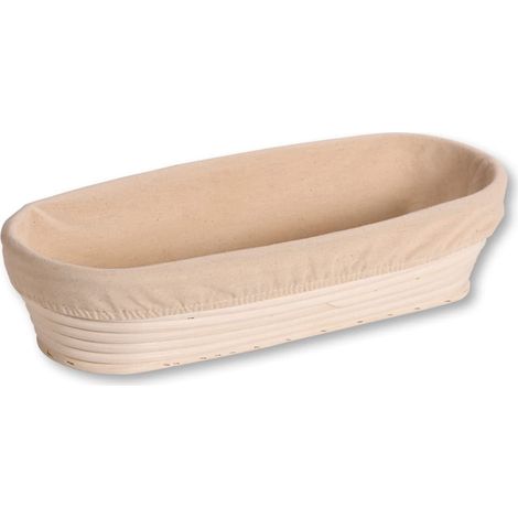 Kesper  Cestino da lievitazione, materiale: rattan, fodera in tessuto (rimovibile), dimensioni: 35,5 x 15,5 x 9 cm, colore: naturale  19633 (1/3)