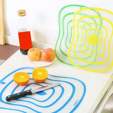Planche à découper givrée, planche à découper de cuisine, planche à découper en plastique pour fruits, planche à découper fine et transparente antidérapante pour la maison. (1/5)