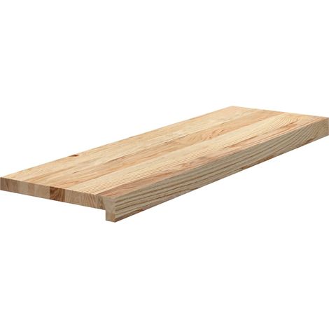 Vidaxl – Marches d'escalier en bois chêne massif non traité 80x25x2cm – Lot de 4 – Résistance naturelle aux insectes et champignons (1/7)