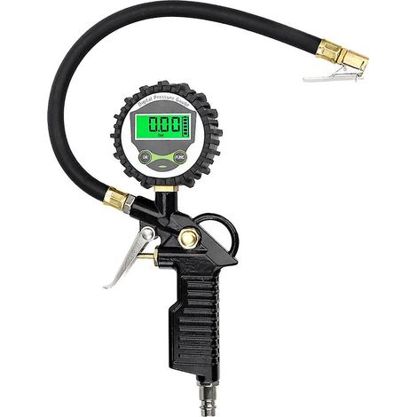 Manomètre de pression des pneus de voiture avec affichage numérique LCD et rétroéclairage LED, testeur de pression pour véhicules. (1/5)