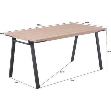 Tavolo da Cucina, Tavolo da Pranzo Rettangolare Marrone per la Casa 160x90x76 cm, Ojén