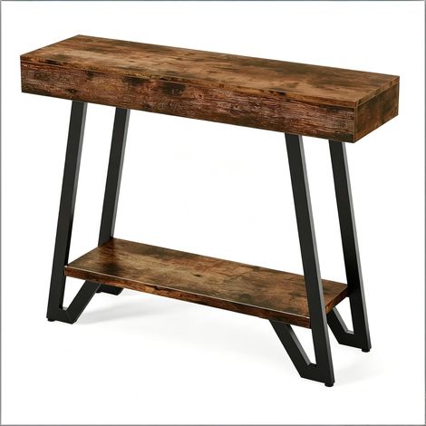 Table d’appoint style vintage, table basse, table console rectangulaire, table d’accent (table seule) (1/5)
