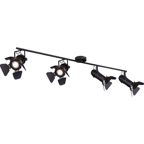 Globo - spot - Egon - schwarz - metall - aufbauleuchte - GU10 -