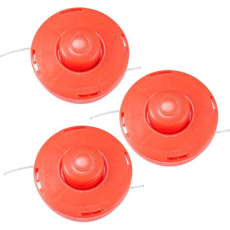 3x Rasentrimmer Doppel-Fadenkopf Motorsense Trimmerkopf für Adlus 69445 Alko BC301 Bass Polska Bauholtz Baumr-AG BBT Craft-Men Einhell Eurokraft Eurotec (1/4)