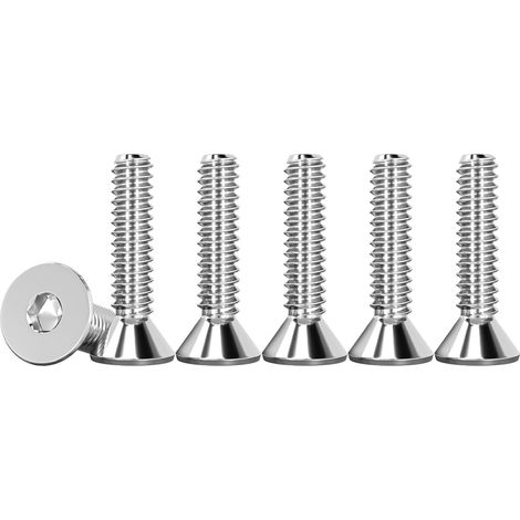 CSPARKV 50 Stück M3 x 16 mm Senkkopfschrauben mit Innensechskant Edelstahl A2 V2A Schrauben Norm DIN 7991 / ISO 10642 Silber Edelstahlschrauben Vollgewinde