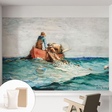 Papier peint intissé décoratif pour chambre et salon Design moderne à poser facilement - Colle incluse gratuite Excursion en mer 152x104 cm (1/5)
