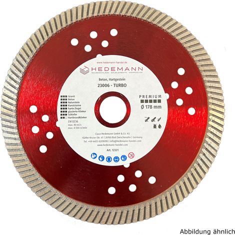 Diamant-Trennscheibe TURBO 23006 f. Lamello Tanga DX 200 178 x 2,5 x 12 mm CLEVER DIAMOND