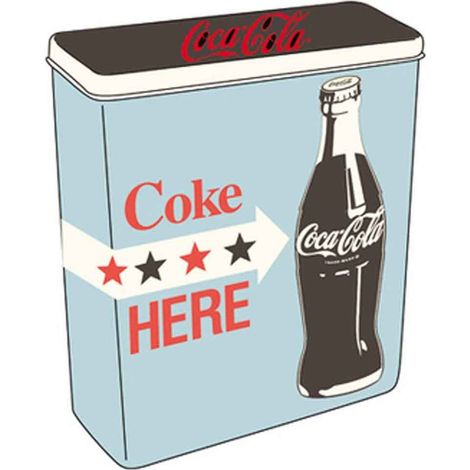 Boite rectangulaire métallique Coca-cola